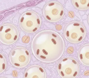 Клетки бурого жира под микроскопом