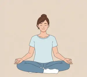 человек медитирует для снижения стресса