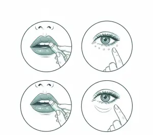 Баночка бальзама для губ и крем для глаз