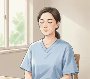 Расслабленный человек за приемом пищи