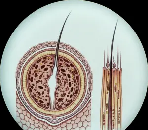 Микроскопическое изображение волоса